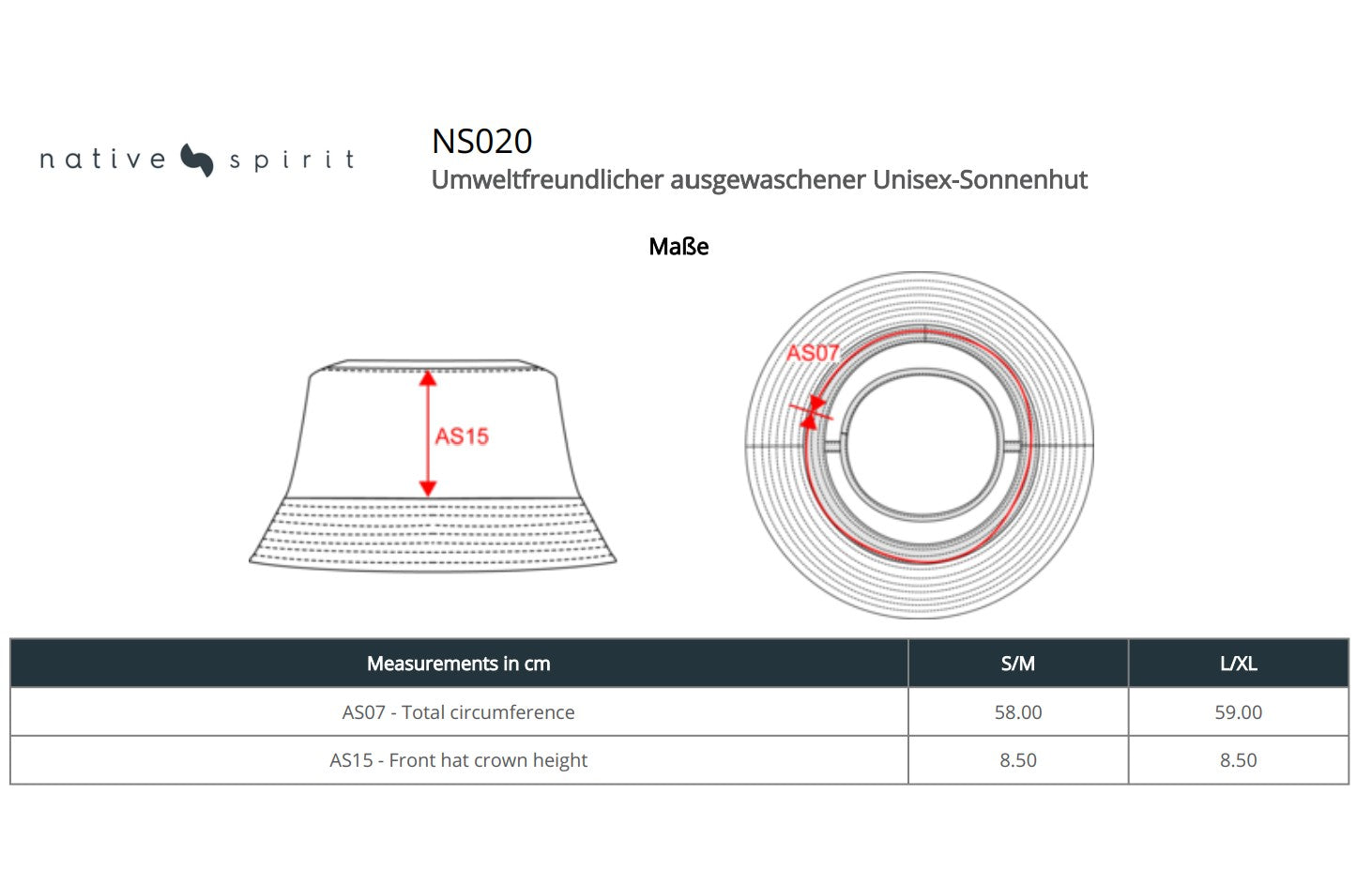 ausgewaschener Unisex-Sonnenhut