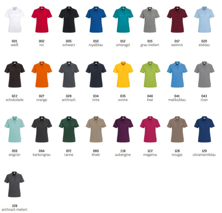 HAKRO Poloshirt MIKRALINAR® (0216/0816) inkl. einem Stick auf der Brust links/ Herzseite